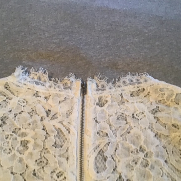 Lace blouse bell sleeves off-white  (small/medium) - Picture 2 of 6